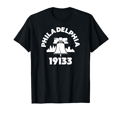 Philly Neighborhood 19133 Zip Code Philadelphia Liberty Bell T-Shirt