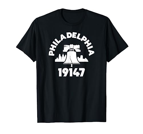 Philly Neighborhood 19147 Zip Code Philadelphia Liberty Bell T-Shirt