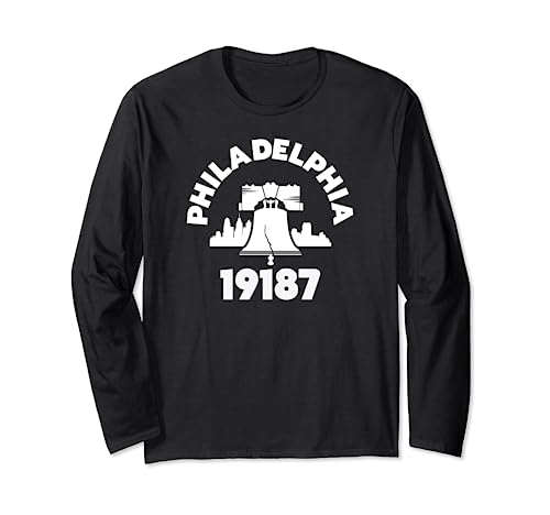 Philly Neighborhood 19187 Zip Code Philadelphia Liberty Bell Long Sleeve T-Shirt