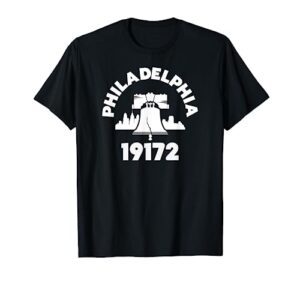 philly neighborhood 19172 zip code philadelphia liberty bell t-shirt