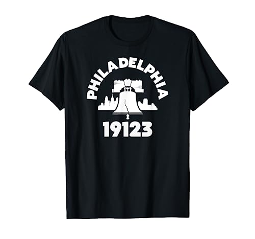 Philly Neighborhood 19123 Zip Code Philadelphia Liberty Bell T-Shirt