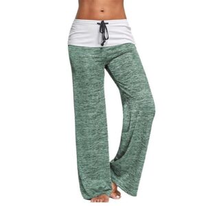 Promo Codes for Today Athletic Leggings for Women with Pockets Womens Drawstring Elastic Waist Palazzo Pants Bell Bottom Pants Flare Leg Bootcut Sports Yoga Activewear Pants Green L