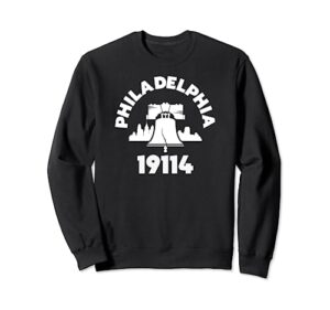 philly neighborhood 19114 zip code philadelphia liberty bell sweatshirt