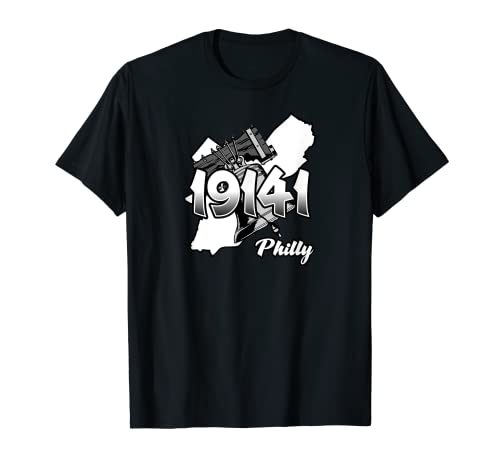 Philadelphia Silhouette with Zip Code 19141 and Liberty Bell T-Shirt