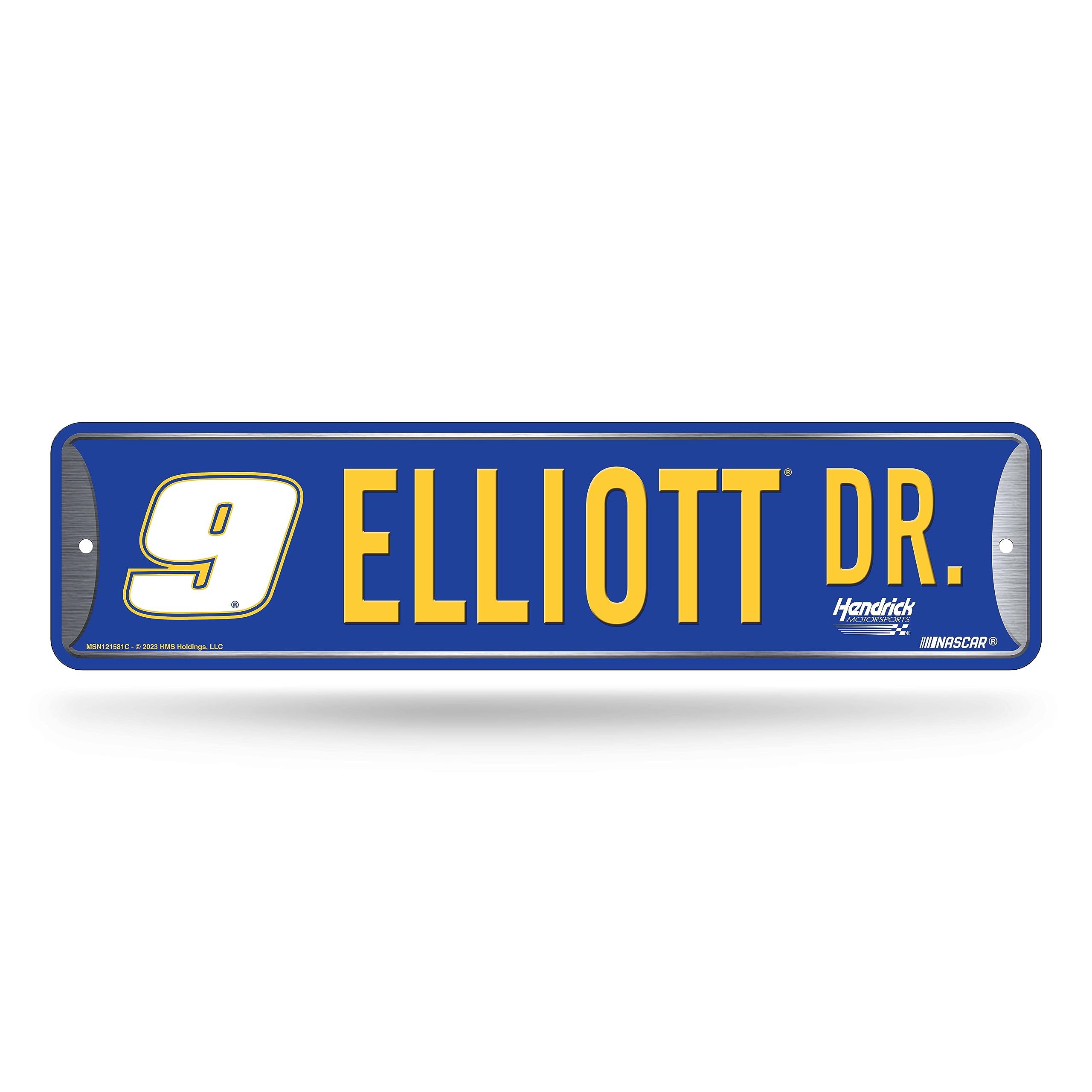 Rico Industries NASCAR Racing Chase Elliott Metal Street Sign 4" x 15" Home Décor - Bedroom - Office - Man Cave