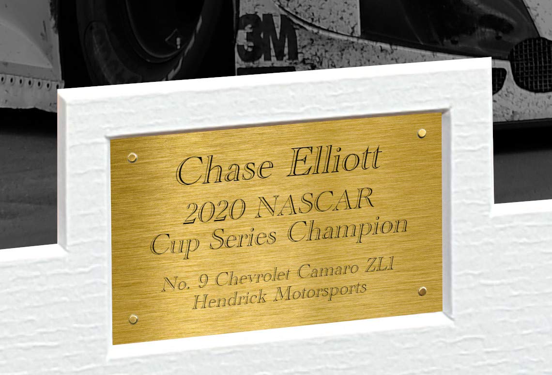 Kitbags & Lockers '2020 NASCAR CHAMPION CELEBRATION' Chase Elliott 12x8 A4 Camaro ZL1 Hendrick Motorsports Signed Autographed Photo Photograph Picture Frame Poster Gift