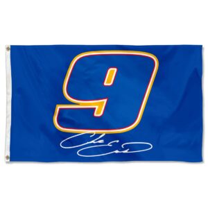 bayyon checkered flag chase elliott #9 flag banner 3x5feet for car fans with brass grommets