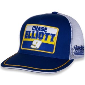 Checkered Flag Sports 2023 Chase Elliott Patch Hat - NASCAR Adjustable Automotive Racing Mesh Baseball Cap