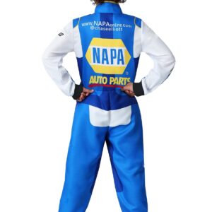 Fun Costumes NASCAR Kids Chase Elliott Suit Boys, Blue Race Car Driver Halloween Costume Large