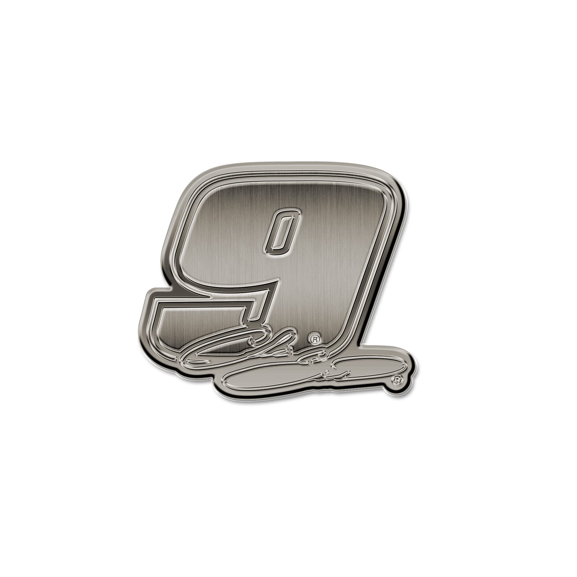 Rico Industries NASCAR Chase Elliott Antique Auto Emblem Antique Nickel Auto Emblem for Car/Truck/SUV,3.25 x 3.75