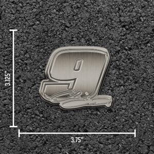 Rico Industries NASCAR Chase Elliott Antique Auto Emblem Antique Nickel Auto Emblem for Car/Truck/SUV,3.25 x 3.75