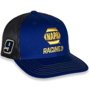 Checkered Flag Sports unisex-adult NASCAR 2023 Adjustable Automotive Racing Mesh Baseball cap, Chase Elliott - Napa, One Size