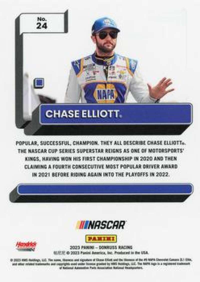 2023 Donruss Optic Racing #24 Chase Elliott Official NASCAR Racing Card in Raw (NM or Better) Condition