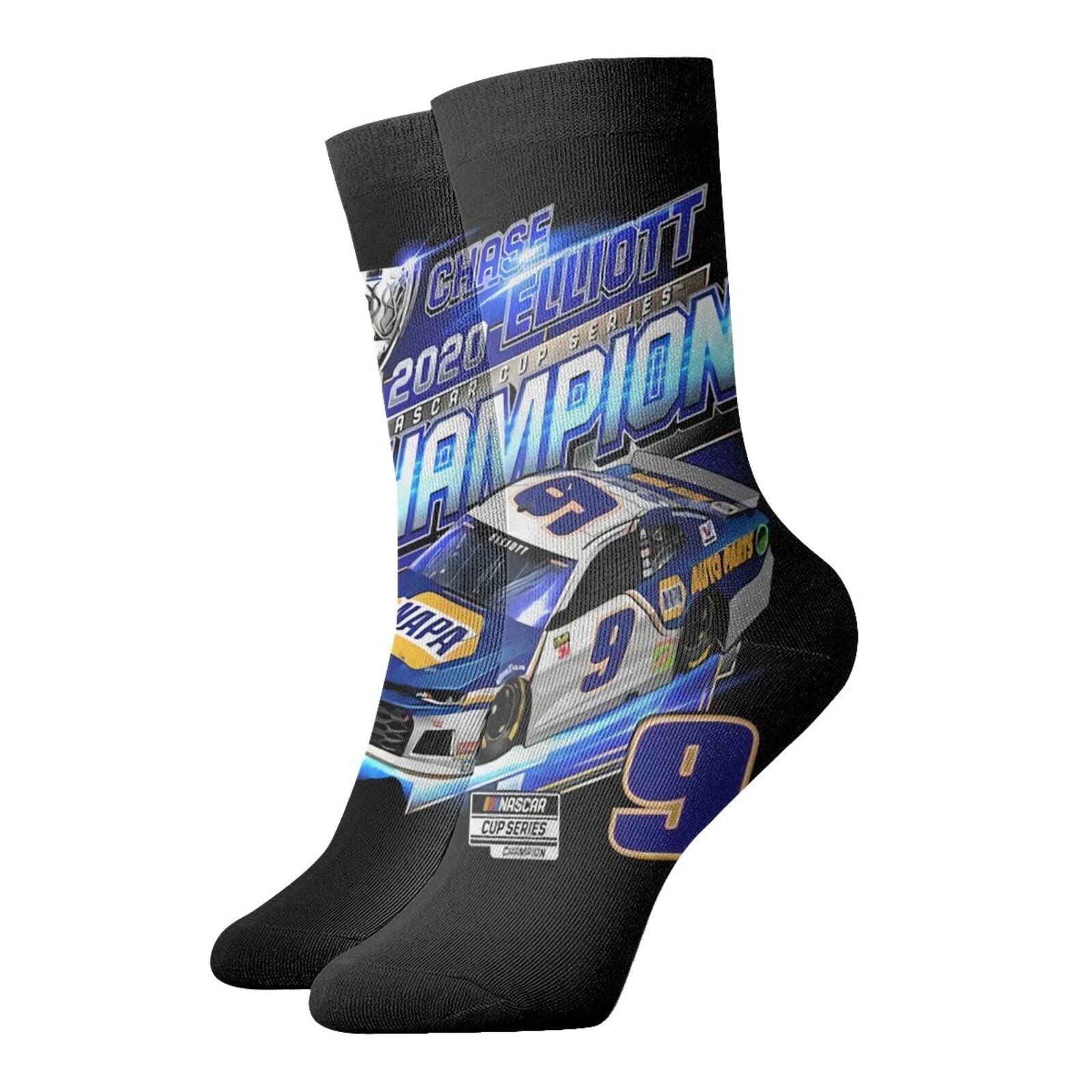 ASFRSH Chase Elliott 9 Unisex Socks Classic Outdoor Sports Running Sock Warm Soft Ventilating Comfort Cool Wicking