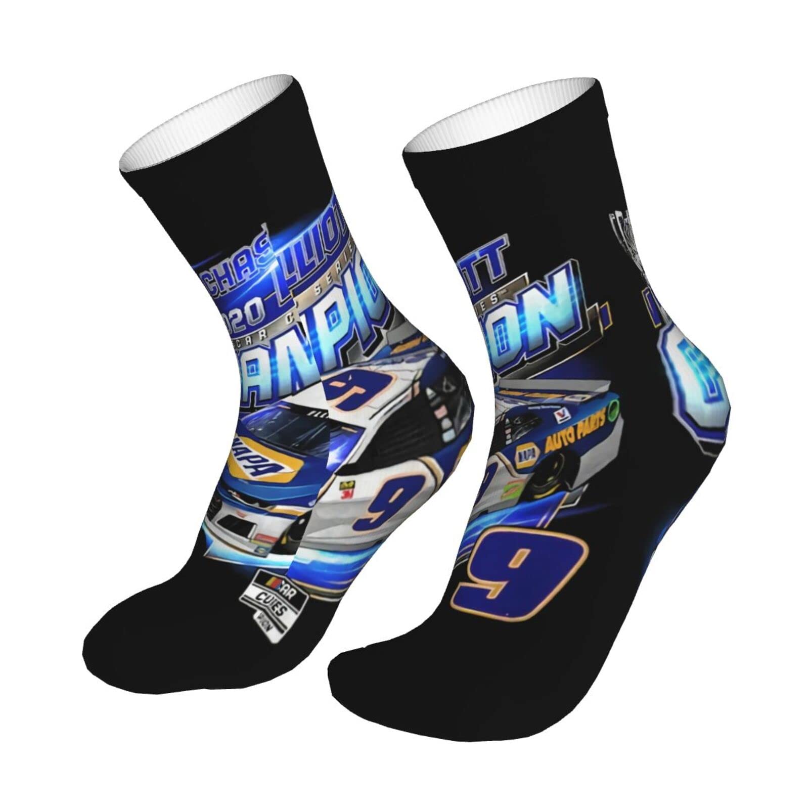 ASFRSH Chase Elliott 9 Unisex Socks Classic Outdoor Sports Running Sock Warm Soft Ventilating Comfort Cool Wicking