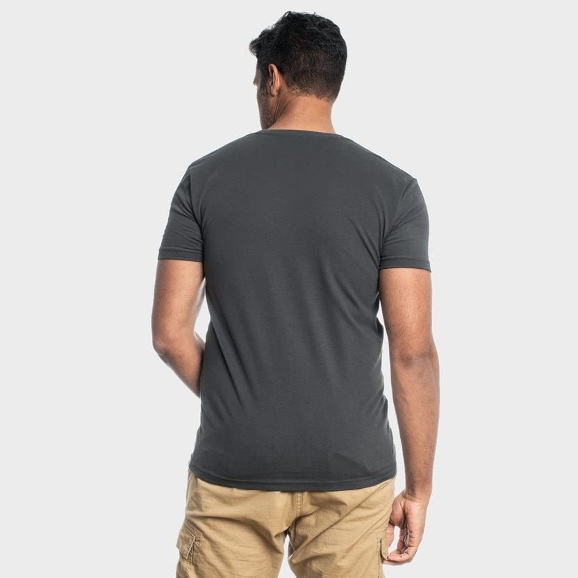 True Classic Tees | Premium Fitted Men's T-Shirt | V Neck | Carbon Tee Single | Large