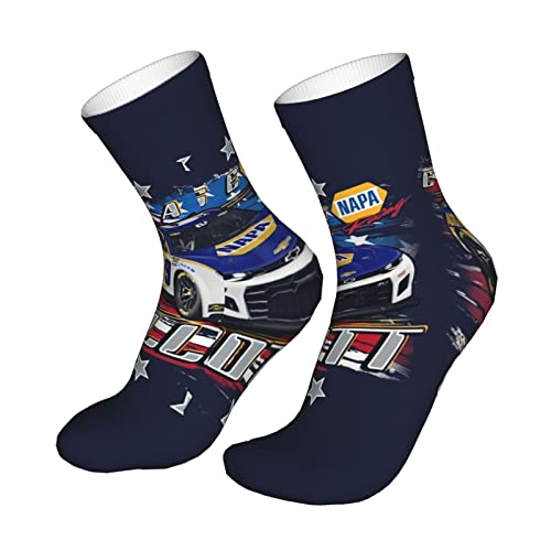 ASFRSH Chase Elliott 9 Unisex Socks Classic Outdoor Sports Running Sock Warm Soft Ventilating Comfort Cool Wicking