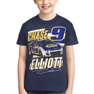 asfrsh chase elliott 9 shirt for teen girl & boy printing short sleeve tee athletic classic shirt crewneck t-shirt