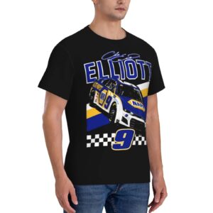 Chase Elliott 9 Men's T-Shirt Crewneck T-Shirt Tight Sport Short Sleeve Classic Printing Performance