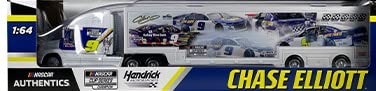 Action Racing Action Chase Elliott #9 Championship 2020 1/64th Scale Hauler Trailer Semi Rig Truck Tractor Diecast Metal Cab, Trailer is Plastic