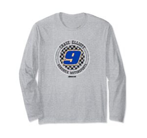 nascar - chase elliott - checkered circle long sleeve t-shirt