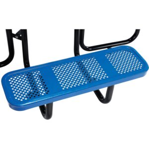 Global Industrial 46" Perforated Square Picnic Table, Blue