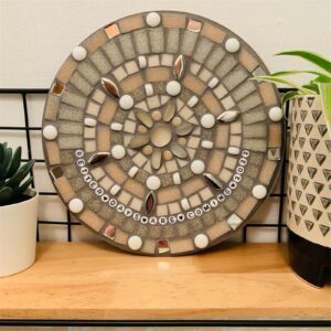 Youway Style Iridescent Mosaic Tiles for Craft Bulk,200g Petal Shaped Pieces for Mosaic Crafts Supplies,Mosaic Adult DIY Garden Kit（Silver)