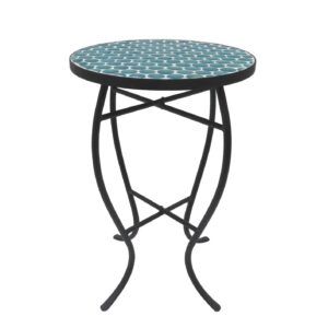 Saint Birch Lori Mosaic Folding Side Table (Blue-Green)