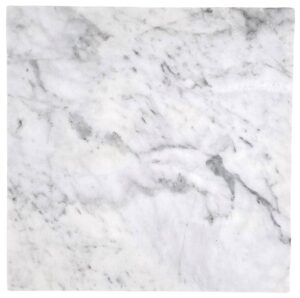 bianco carrara (white carrera) polished marble 12 x 12 floor and wall tile