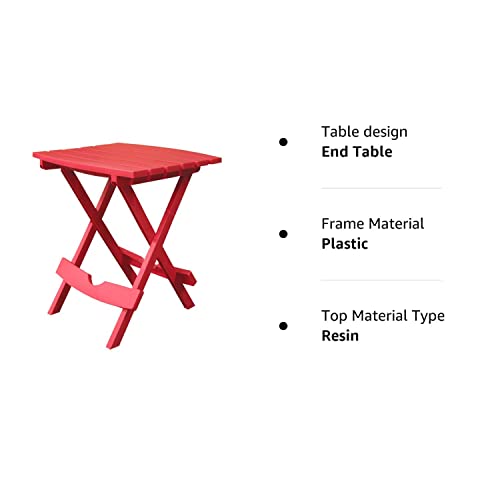 Adams Manufacturing 8500-26-3700 Plastic Quik-Fold® Side Table, Cherry Red