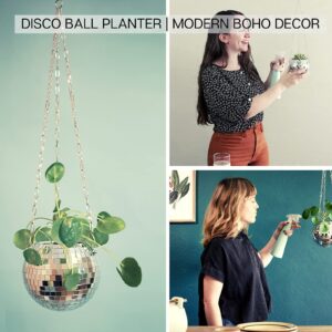 DADO 4" Disco Ball Planter - Unique Boho Decor for Indoor Plants