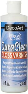 decoart ds19-9 american duraclear varnishes, 8-ounce, duraclear gloss varnish