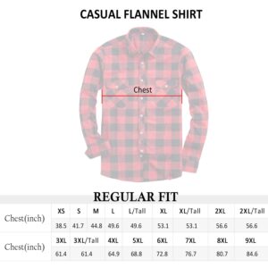 Alimens & Gentle Men's Button Down Regular Fit Long Sleeve Plaid Flannel Casual Shirts