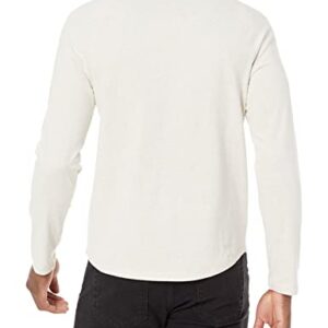 Amazon Essentials Men's Slim-Fit Long-Sleeve Henley Shirt, Oatmeal Heather, Medium