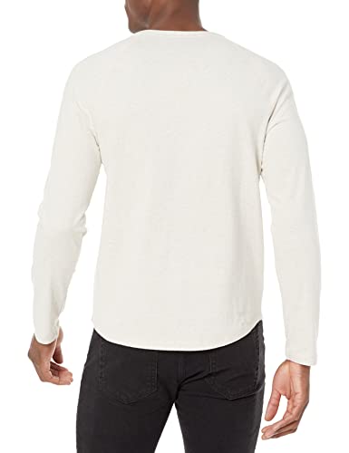 Amazon Essentials Men's Slim-Fit Long-Sleeve Henley Shirt, Oatmeal Heather, Medium