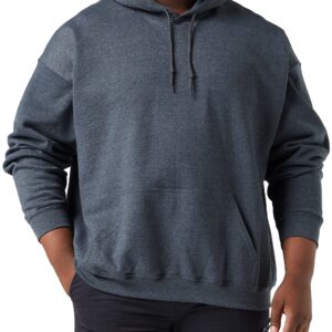 Gildan Adult Fleece Hoodie Sweatshirt, Style G18500, Multipack, Dark Heather (1-Pack), X-Large