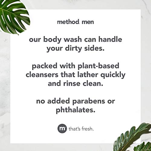 Method Men Body Wash, Sandalwood + Vetiver, Paraben and Phthalate Free, 18 fl oz (Pack of 1)