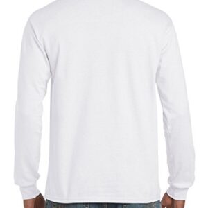 Gildan Men's Ultra Cotton Long Sleeve T-Shirt, Style G2400, Multipack, White (2-Pack), X-Large