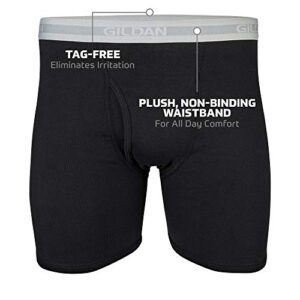 Gildan Men's Underwear Boxer Briefs, Multipack, Black/Charcoal/Sport Grey (5-Pack), X-Large