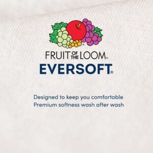 Fruit of the Loom Men's Stay Tucked Crew T-Shirt - Large - White (Pack of 6)