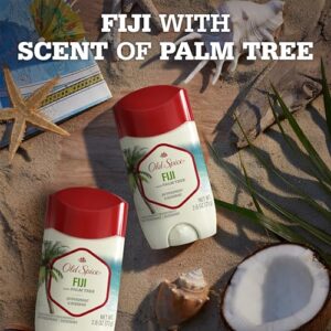 Old Spice Men's Antiperspirant & Deodorant, 24/7 Lasting Freshness, Advanced Sweat & Odor Protection, Invisible Solid, Fiji with Palm Tree Scent, 3.4 oz (Pack of 3)