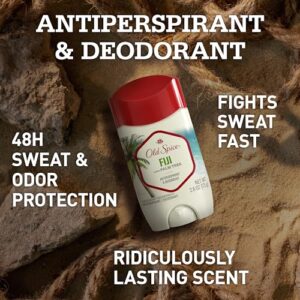 Old Spice Men's Antiperspirant & Deodorant, 24/7 Lasting Freshness, Advanced Sweat & Odor Protection, Invisible Solid, Fiji with Palm Tree Scent, 3.4 oz (Pack of 3)