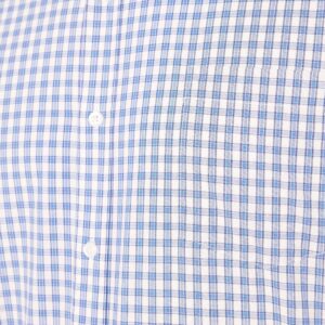 Amazon Essentials Men's Regular-Fit Long-Sleeve Casual Poplin Shirt, Blue White Checked, X-Large