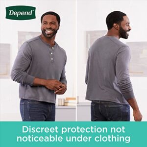 Depend Fresh Protection Adult Incontinence Underwear for Men, Disposable, Maximum, Small/Medium, Grey, 80 Count (2 Packs of 40), Packaging May Vary