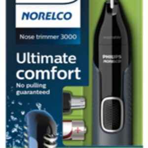 Philips Norelco Nose Trimmer 3000, for Nose, Ears and Eyebrows, Black, NT3600/42