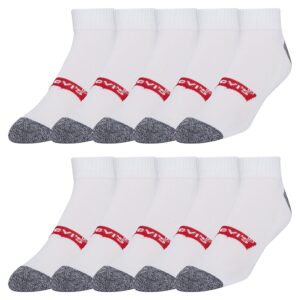 levi's mens socks 10 pairs crew low cut no show quarter ankle socks for men premium athletic men's socks size 9-15