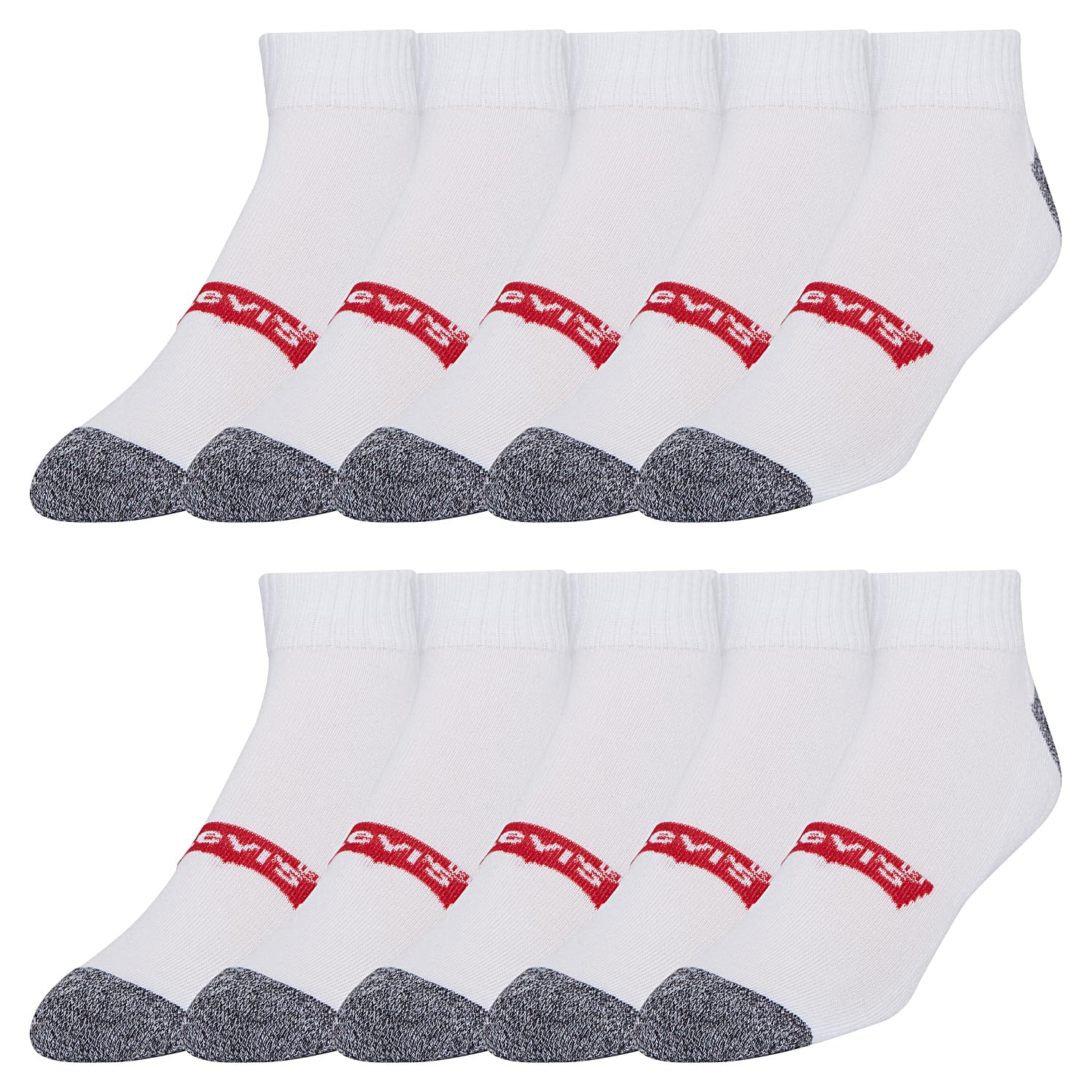 Levi's Mens Socks 10 Pairs Crew Low Cut No Show Quarter Ankle Socks for Men Premium Athletic Men's Socks Size 9-15