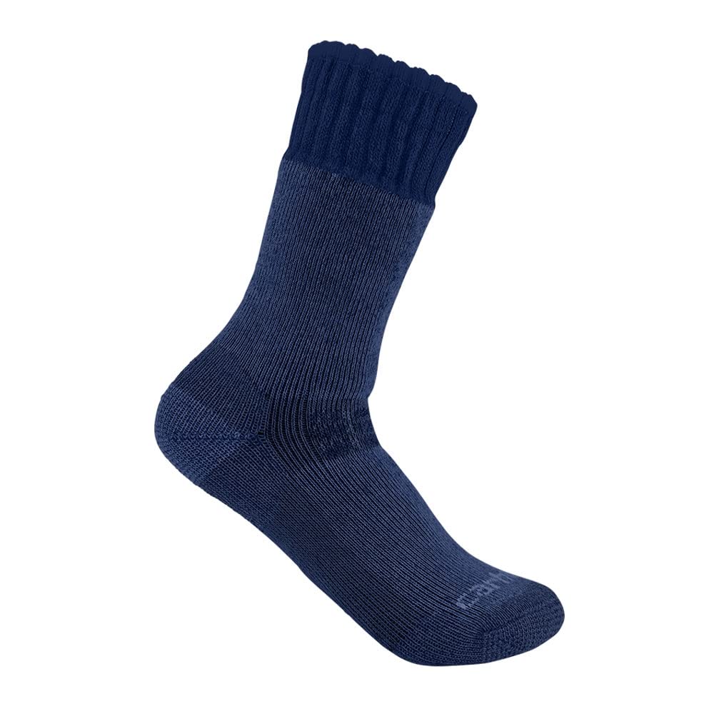 Carhartt Men's Heavyweight Synthetic-Wool Blend Boot Sock, Navy, Large