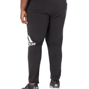 adidas Men's Essentials Single Jersey Tapered Badge of Sport Pants, Black, Large