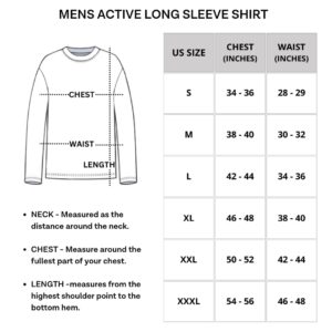 Real Essentials Mens Long Sleeve T-Shirt Fishing Swim Hiking Beach UV UPF SPF Sun Protection Workout Clothes Quick Dry Fit Gym Tee Athletic Active Running Sport Top Water, Set 2, L, Pack of 4